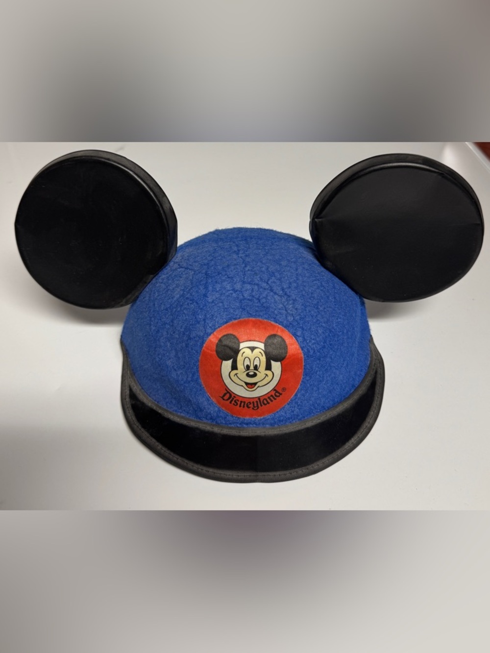 Vintage 90’s Disney Blue and Black Mickey Ears Hat With Embroidery